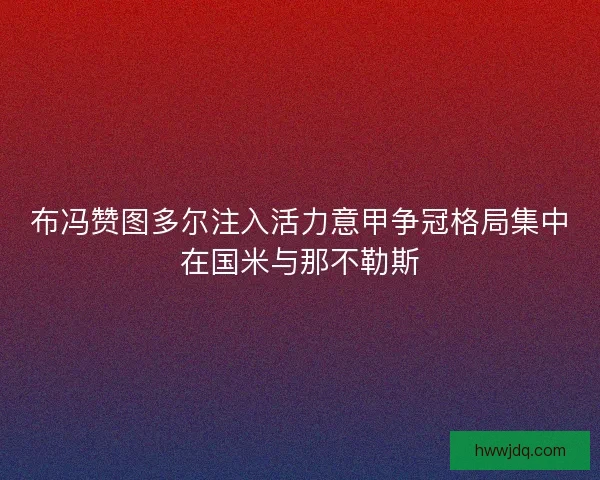 布冯赞图多尔注入活力意甲争冠格局集中在国米与那不勒斯